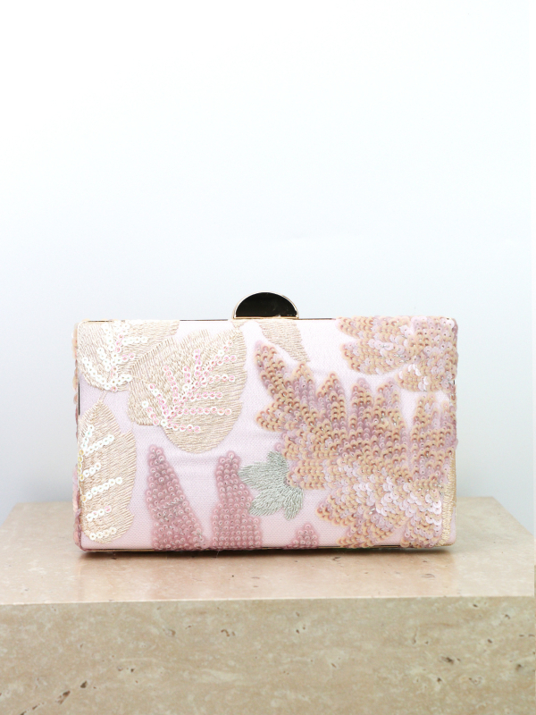 Izvezena večernja clutch torba - Poliester, podstava: najlon, horizontalni kvadratni oblik, zaključavanje, pretinac za mobitel