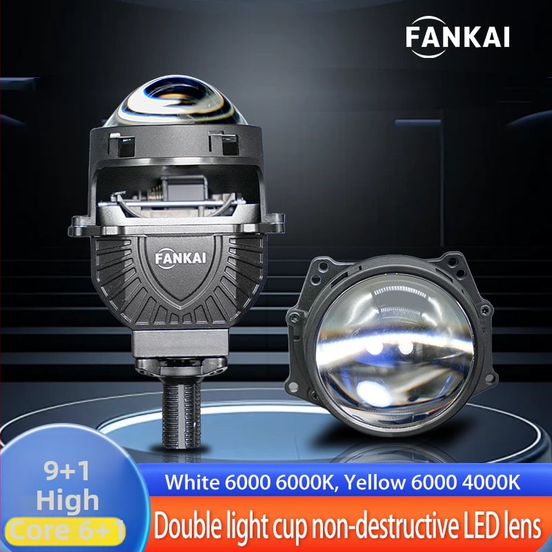 K8 kettős LED autófényszóró lencsével - 65W, 6000LM, 12V, 30000h