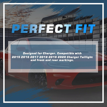 OLISTO Naljepnica za stražnja svjetla Dodge 2015–2021, Zaštitni film, Materijal: naljepnica, Prilagodljiva obrada, Ljepljiva Ugradnja