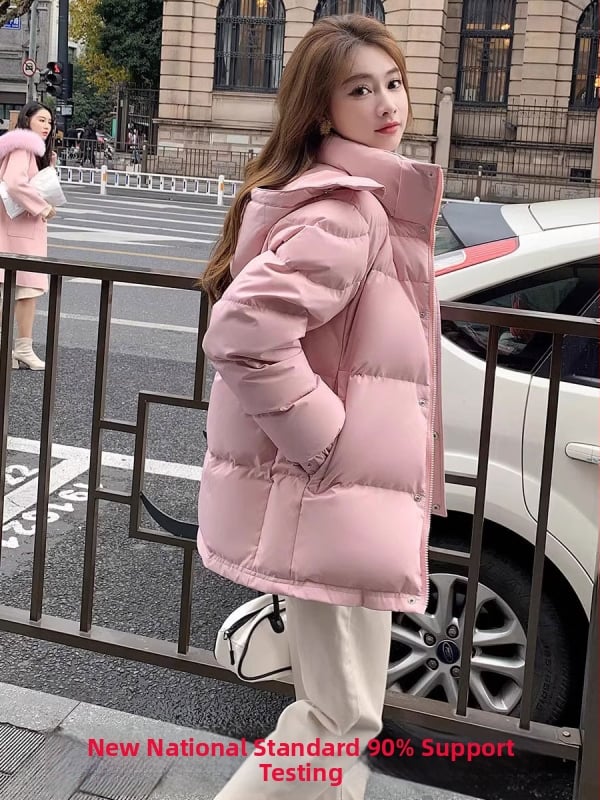 Kabát s perím s výplňou z bieleho kačacieho peria, obsah peria 86–90%, kapucňa, hrubý