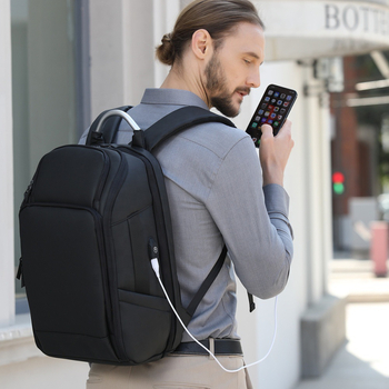 Name Deer rucsac business pentru laptop, capacitate 36-55L, material Oxford, impermeabil, antifurt, curea cu Air Cushion