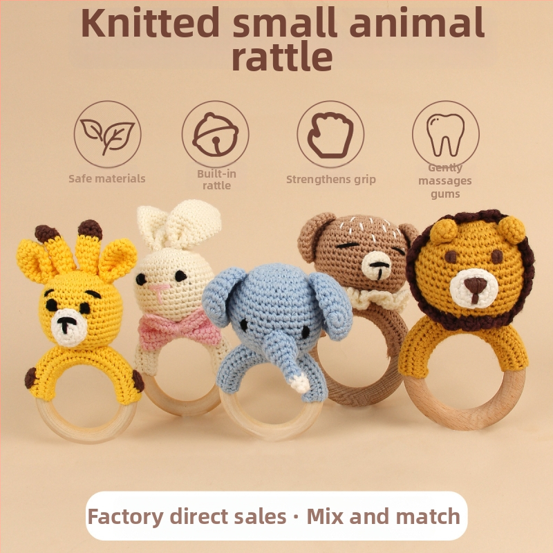 Bērnu dāvanu komplekta kaste – kokvilnas audums, mīkstas dzīvnieku zvaniņu rotaļlietas, daudzdaļīgs komplekts zīdaiņiem (0–12 mēneši)