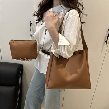 PU tote kott tõmblukuga, polüestervooder, horisontaalne ruudukujuline kuju, sisemine tõmblukukott, üks õlarihm, igapäevaseks kasutamiseks, suvi 2025