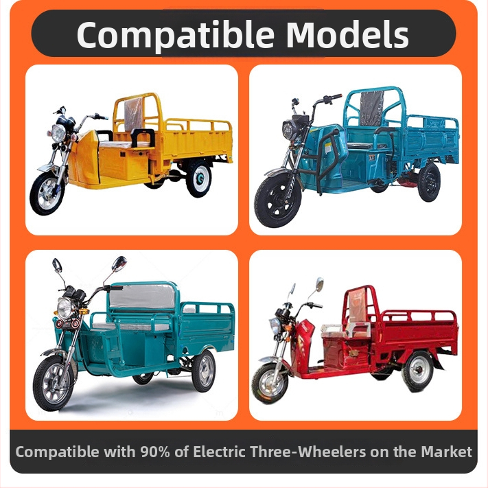 Panou de instrumente LCD pentru tricicleta electrică — carcasă PC, 48-70V, odometru digital și măsurător de putere