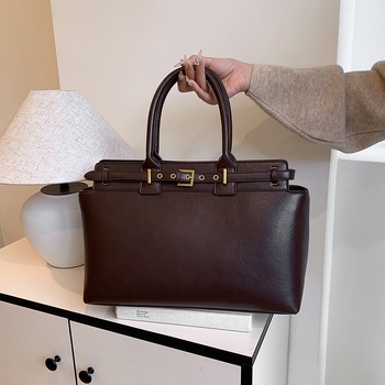 Ženska Tote torba, PU materijal, horizontalni kvadratni oblik, zatvarač, unutarnje pretinice za telefon i dokumente