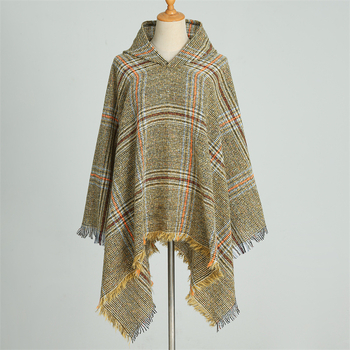 Kapucēm ponču no poliestera, monokrāsu, tie-dye apstrāde, saglabā siltumu, ziemai, pavasarim un rudens sezonai