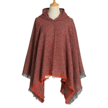 Kapucēm ponču no poliestera, monokrāsu, tie-dye apstrāde, saglabā siltumu, ziemai, pavasarim un rudens sezonai