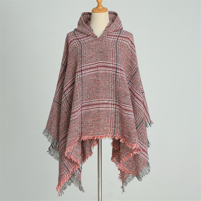 Kapucēm ponču no poliestera, monokrāsu, tie-dye apstrāde, saglabā siltumu, ziemai, pavasarim un rudens sezonai