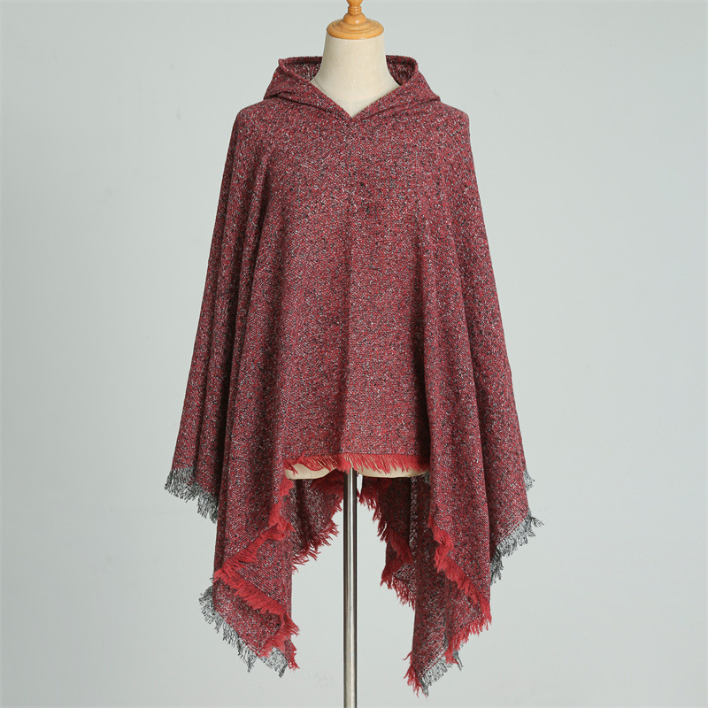 Kapucēm ponču no poliestera, monokrāsu, tie-dye apstrāde, saglabā siltumu, ziemai, pavasarim un rudens sezonai