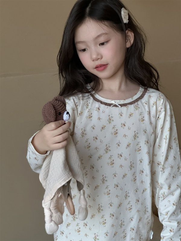 Gyerekeknek otthoni ruházati szett pamutból, 95% pamut, meleg, puha kezelt anyag, 3–8 évesek