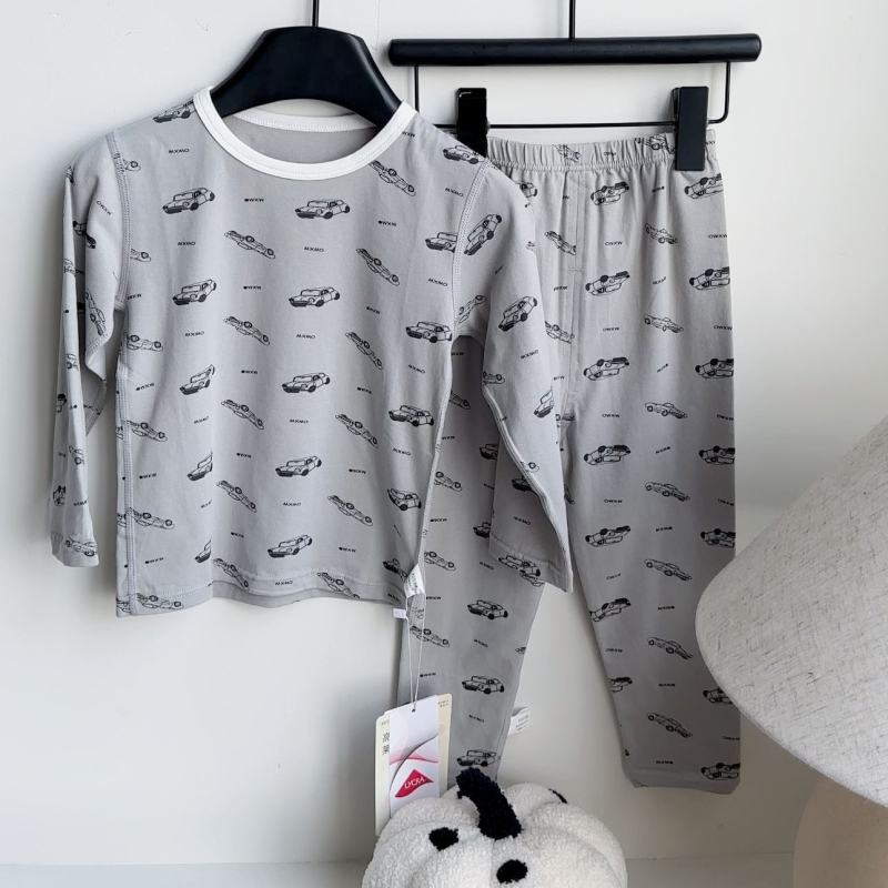 Gyerekeknek otthoni ruházati szett pamutból, 95% pamut, meleg, puha kezelt anyag, 3–8 évesek