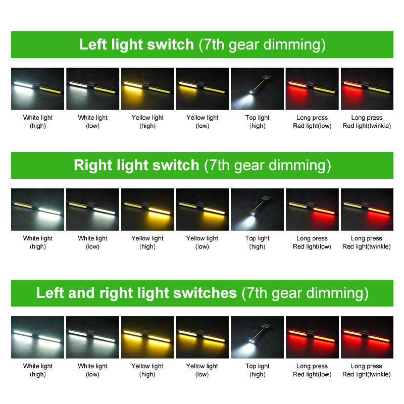 Mágneses COB munka lámpa - 8W, 3.7V, Modell A55, 300-500 lm, 5000K fehér/piros fény