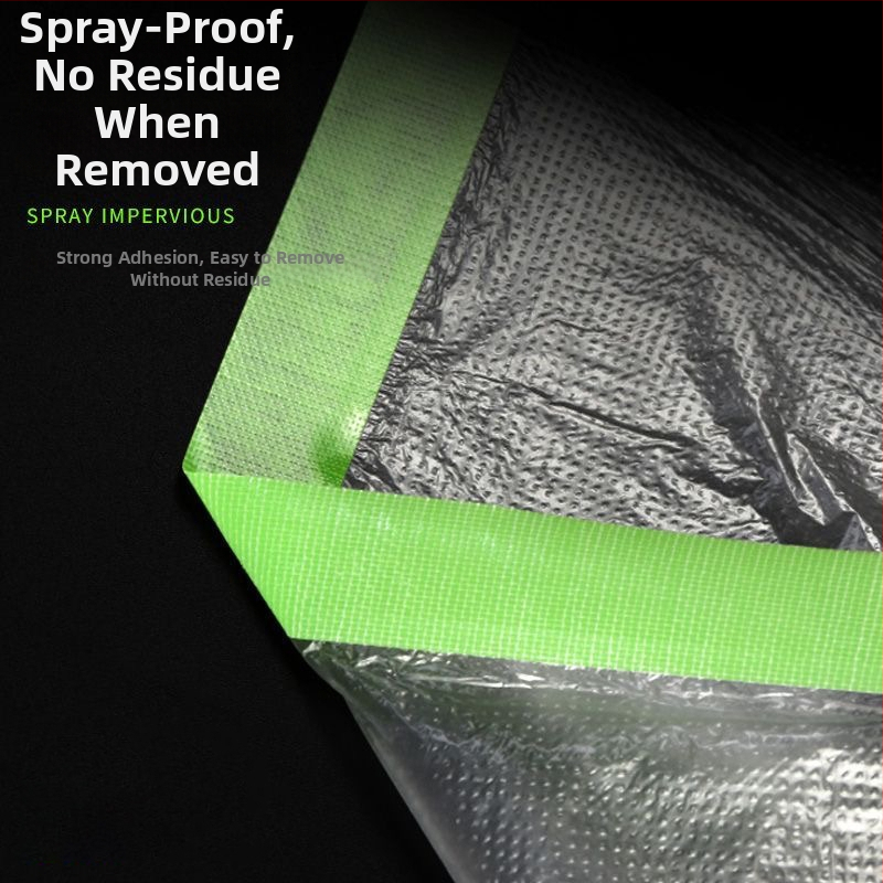 Maskovací ochranný film pre vonkajšie steny a lakovanie auta – plastová báza, lepidlo na báze textílie, vysoká viskozita, papierové jadro, séria ochranného filmu