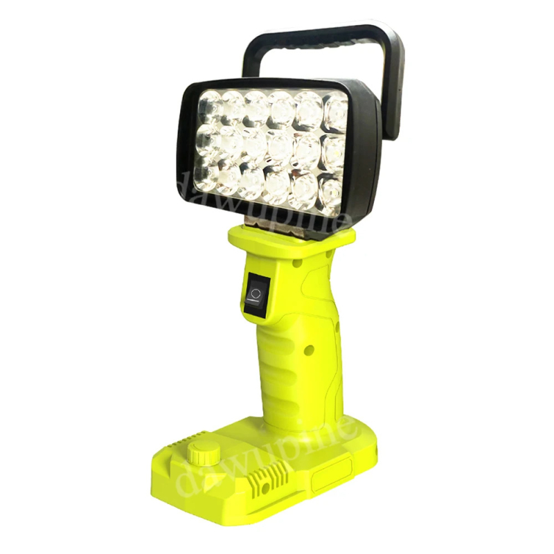 LED Φωτιστικό εργασίας με απεριόριστο ρυθμιζόμενο φωτισμό – τροφοδοσία με μπαταρία, εξωτερική χρήση, εμβέλεια 100–200 m