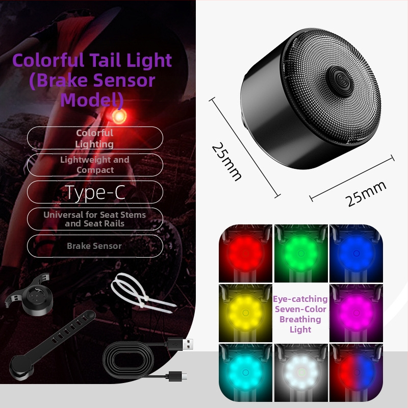 LED zadné svetlo na bicykel so senzorom, 2W, 300mAh, dosah do 50 m, vlastné logo