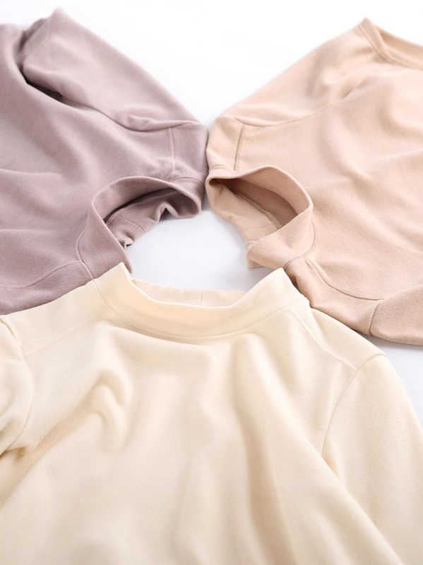 Set termic din modal pentru copii, unisex, antibacterian, potrivit pentru iarnă și toamnă, guler înalt