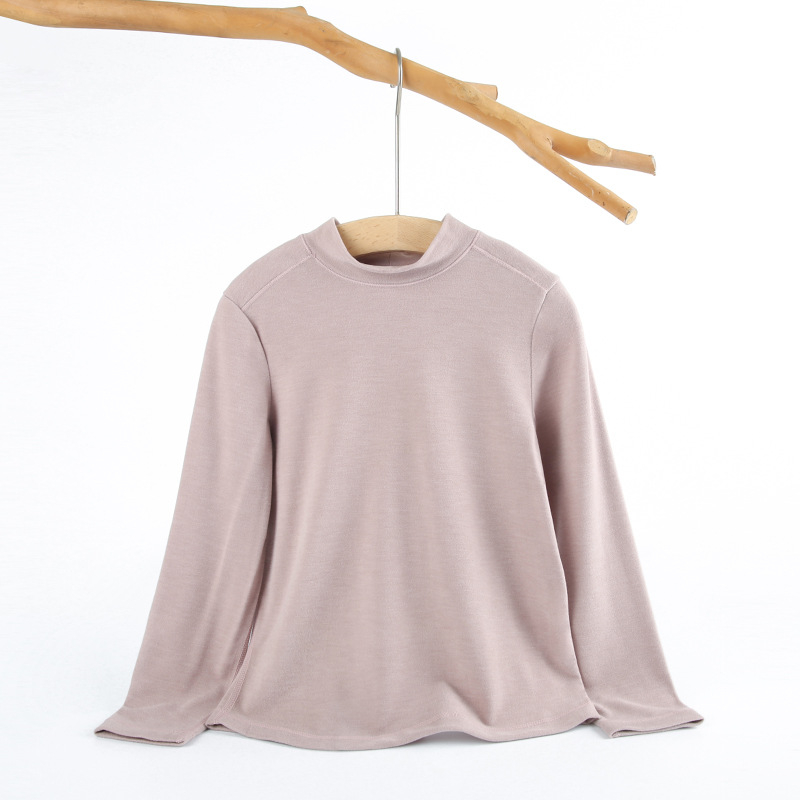 Set termic din modal pentru copii, unisex, antibacterian, potrivit pentru iarnă și toamnă, guler înalt