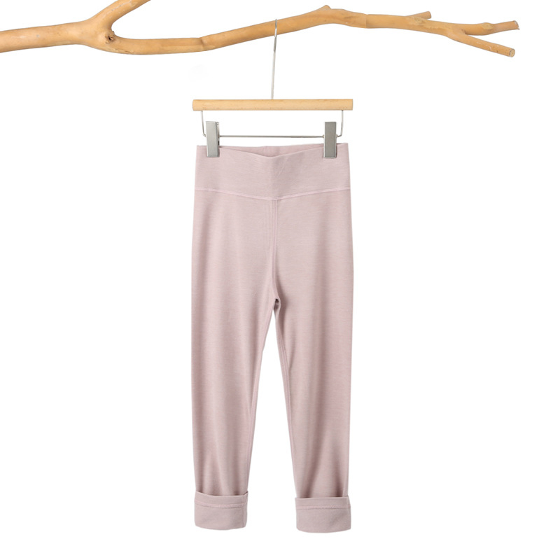 Set termic din modal pentru copii, unisex, antibacterian, potrivit pentru iarnă și toamnă, guler înalt