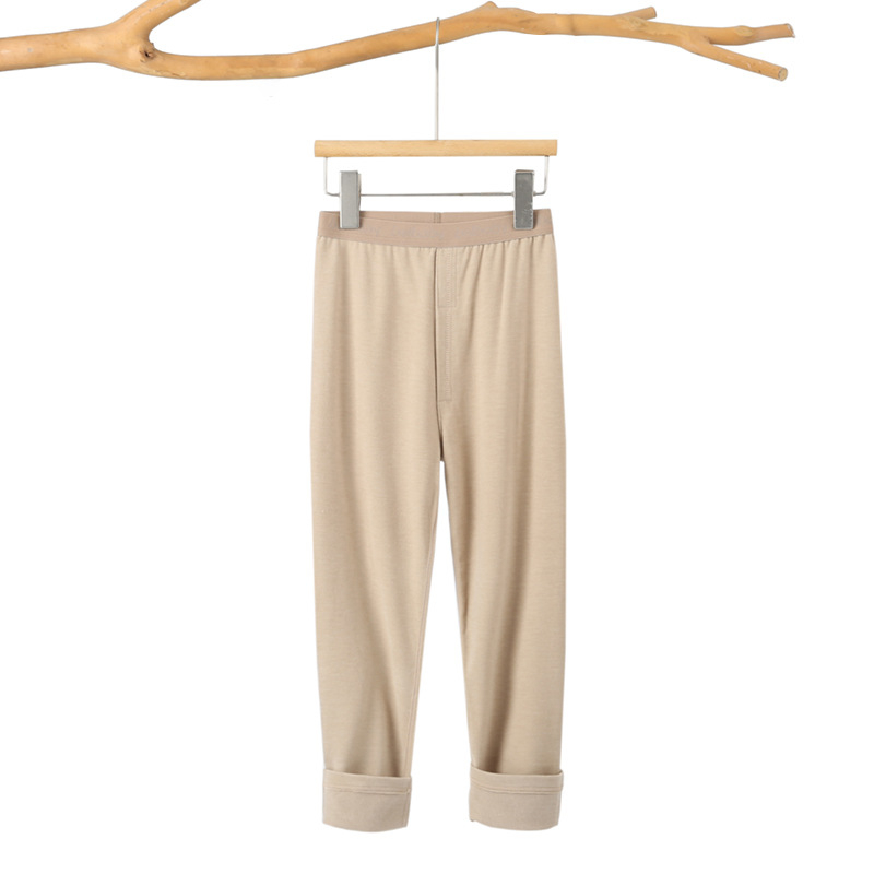 Set termic din modal pentru copii, unisex, antibacterian, potrivit pentru iarnă și toamnă, guler înalt