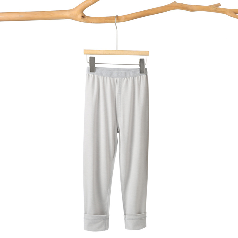 Set termic din modal pentru copii, unisex, antibacterian, potrivit pentru iarnă și toamnă, guler înalt