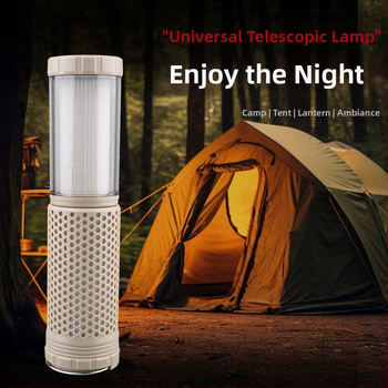 Kempinginė LED lemputė su teleskopiniu dizainu, 5V/10W, dviejų spalvų atmosferos apšvietimas, magnetinė darbo lempa