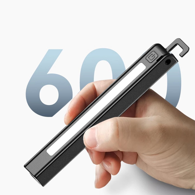 Αναδιπλόμενος μαγνητικός LED φως εργασίας – κράμα αλουμινίου, επαναφορτιζόμενο, χειροκίνητη ώθηση, εμβέλεια 50–100 μέτρα