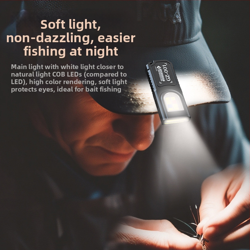 LED darbinė šviesa, 3W, ABS korpusas, įkraunama, nešiojama mini, diapazonas iki 50 m