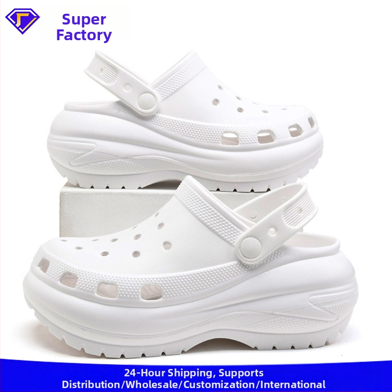 Moteriški Crocs EVA batai su 3–5 cm aukščio pakylimu, anti-slydimo, kasdieniam dėvėjimui