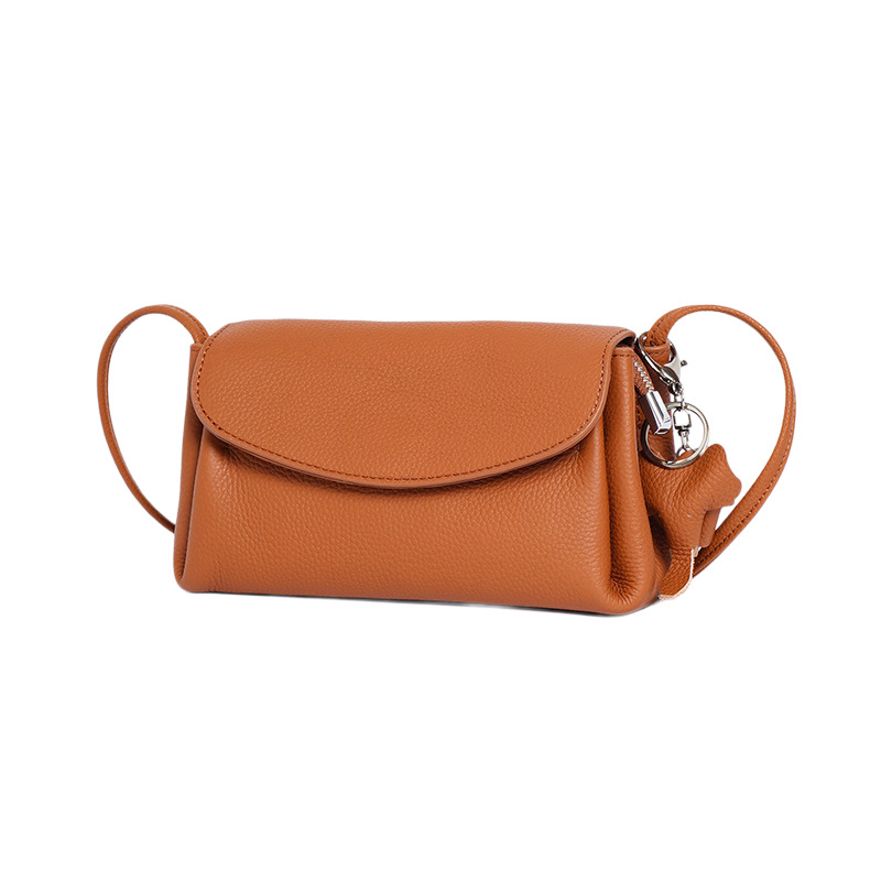 Női valódi bőr crossbody táska, mini, doboz formájú, felső réteg marhabőr, 2025 divat