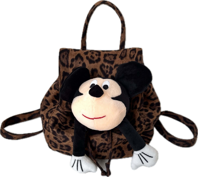 Dječji nylon ruksak s leopard uzorkom — ultra lagan, proširiva dizajn, ergonomski zakrivljeni remeni, Crossbody stil