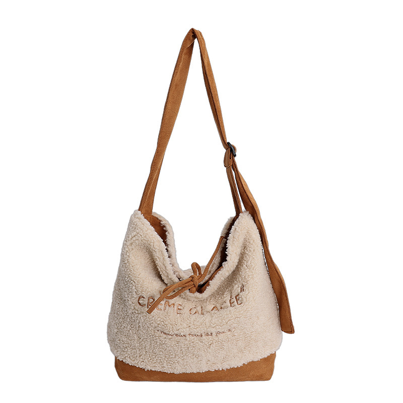 Crowned Penguin Tote torba od plišane — gradski minimalistički stil, velika zapremina, zatvaranje zatvaračem, horizontalni kvadratni oblik, unutarnja džep za dokumente