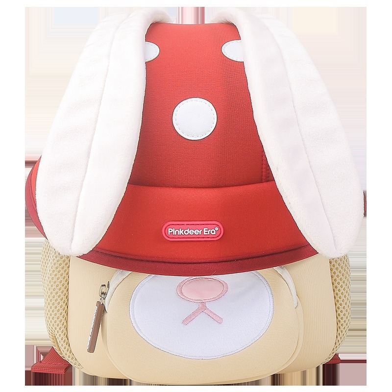 Laste seljakott seene motiiviga ja pikkade kõrvadega, diving kangas, hingav ja ülilihtne, õhupadi rihmad, unisex