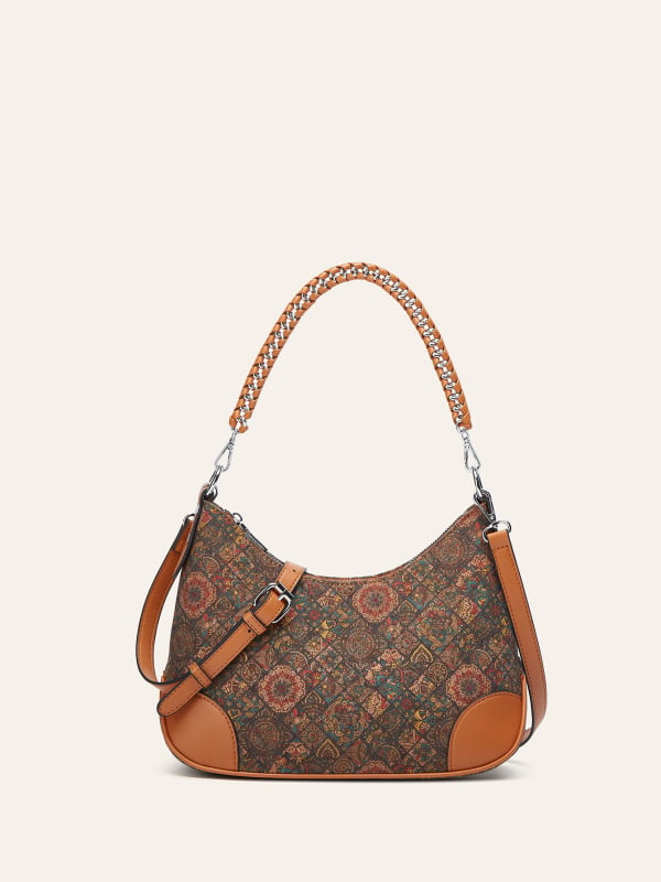 PU torba preko ramena, gradski stil, uspravni silueta, zatvarač, unutarnji džep s zipom