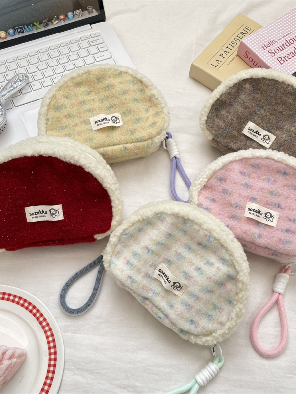 Sozakka pliš patchwork školjkasta torbica za žene – ulični stil, zatvarač, platnena podstava