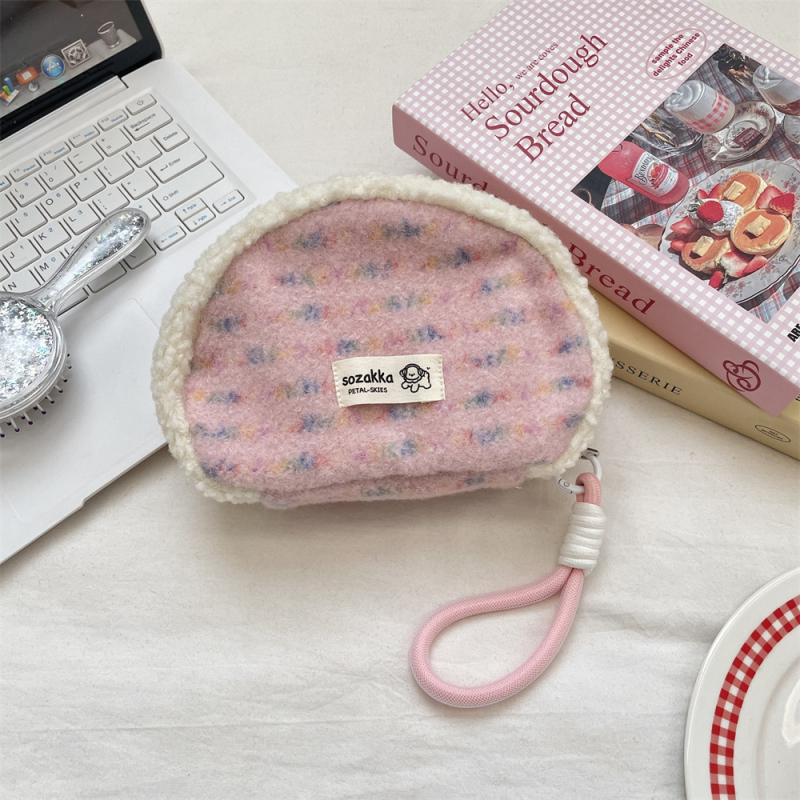 Sozakka pliš patchwork školjkasta torbica za žene – ulični stil, zatvarač, platnena podstava