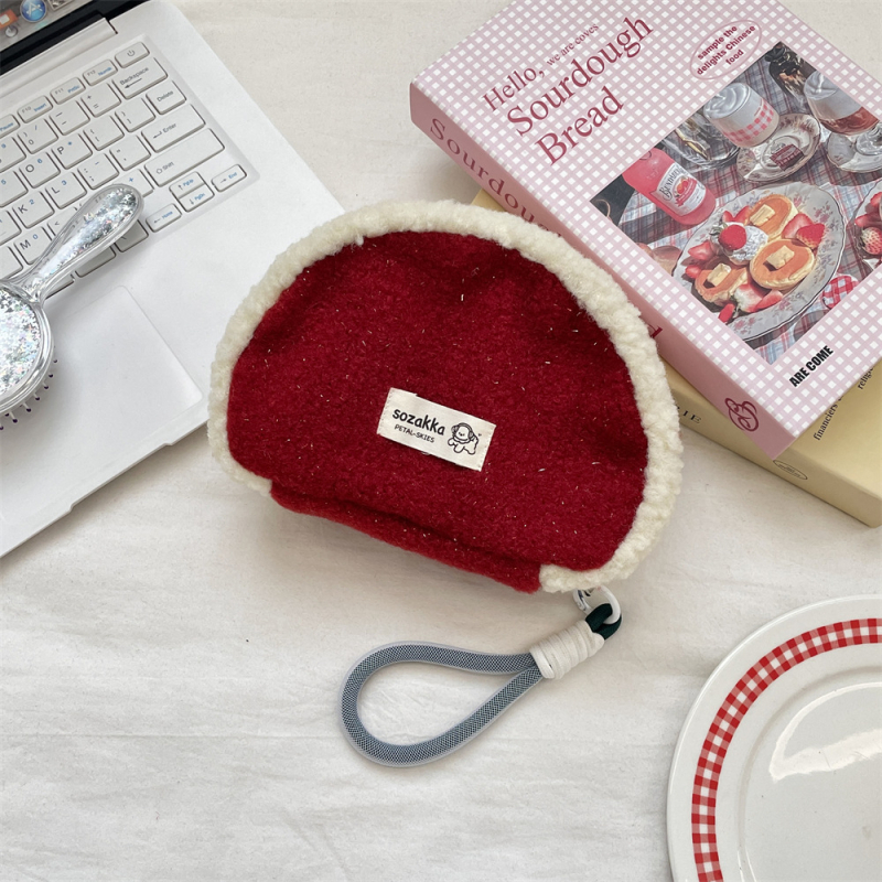 Sozakka pliš patchwork školjkasta torbica za žene – ulični stil, zatvarač, platnena podstava