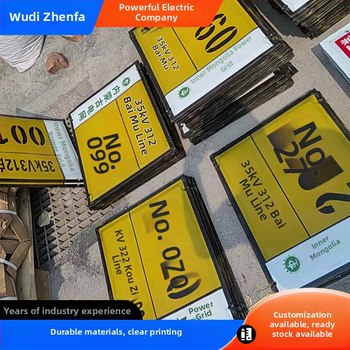 Elektrinės įtampos įspėjimo ženklas ir eismo ženklas su aliuminio emalio plokštele, inžinerinės klasės atšvaitinis filmas, UV spausdinimas, pritaikoma
