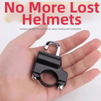 Egyszerű kulcsos sisakzár elektromos járművekhez, kerékpárokhoz és motorkerékpárokhoz — cinkötvözet, merev kampó, anti-lopás, vízálló, állítható