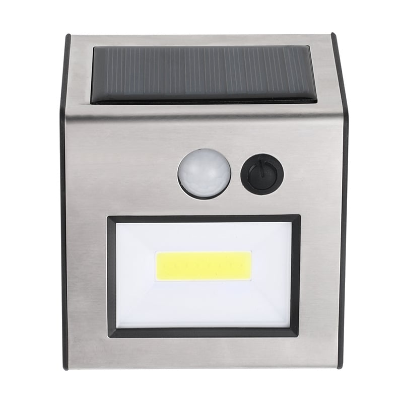 Napelemes kültéri LED falikar, vízálló, 5W, 1.2V, működési idő 6–12 óra