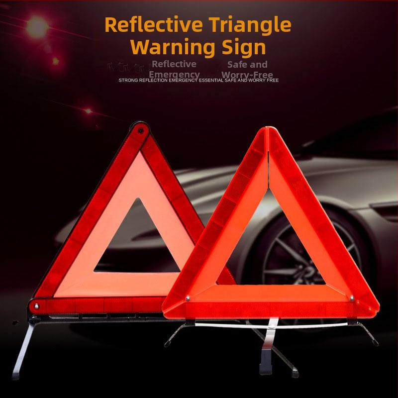 Háromszög figyelmeztető jelzőtábla keret - fényvisszaverő, ABS, univerzális használat, márka Cool Car Star