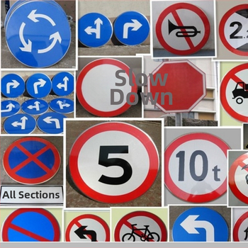 Eismo ženklas greičio ribojimas 5 km/h - aliuminio plokštė, inžinerinės klasės atšvaitinė plėvelė, laminavimas, storis 2 mm