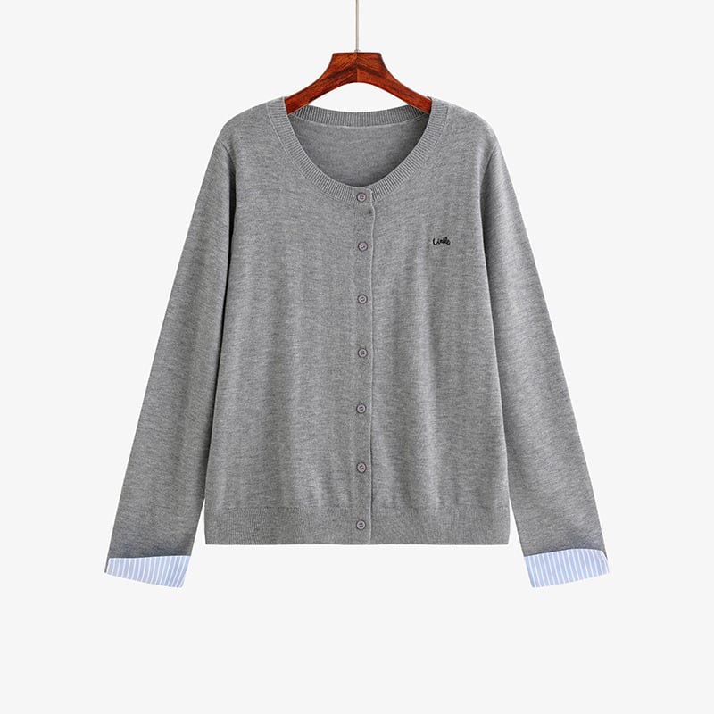 Naili Plus-Size Πλεκτό Κουστουμί με Φούστα και Καρντιγάν, Φθινοπωρο 2025, 45-count Μαλλί-Μίξη, Πολυεστέρας/Νάιλον