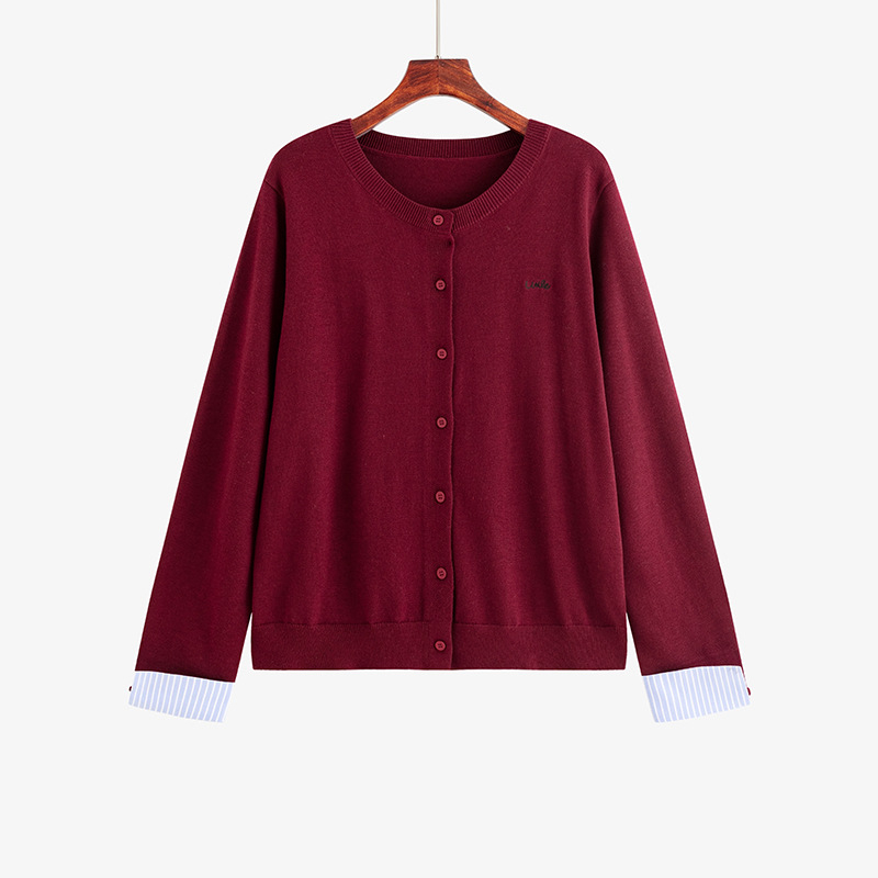 Naili Plus-Size Πλεκτό Κουστουμί με Φούστα και Καρντιγάν, Φθινοπωρο 2025, 45-count Μαλλί-Μίξη, Πολυεστέρας/Νάιλον