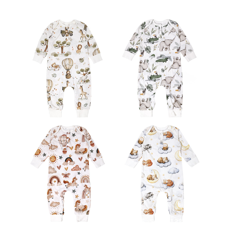 Miego maišelis kūdikiams ir mažiems vaikams (1–3 m.), medvilnės audinys, 100% medvilnės pamušalas ir užpildas, ilgomis rankovėmis, gyvūnų raštas