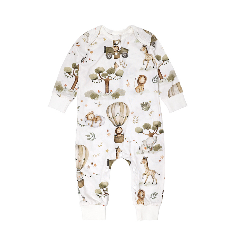 Miego maišelis kūdikiams ir mažiems vaikams (1–3 m.), medvilnės audinys, 100% medvilnės pamušalas ir užpildas, ilgomis rankovėmis, gyvūnų raštas