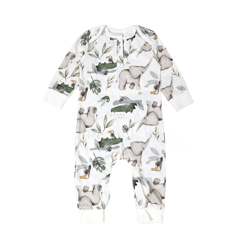 Miego maišelis kūdikiams ir mažiems vaikams (1–3 m.), medvilnės audinys, 100% medvilnės pamušalas ir užpildas, ilgomis rankovėmis, gyvūnų raštas