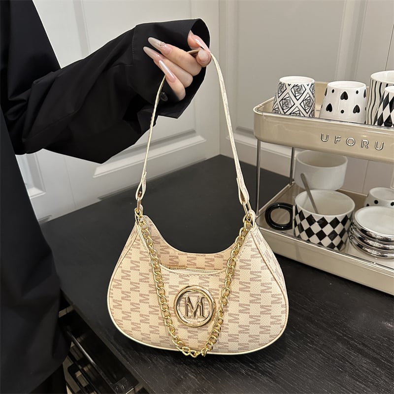 Geantă de umăr – simplitate urbană, material PU, formă Orizontală pătrată, închidere cu fermoar, buzunar pentru ID