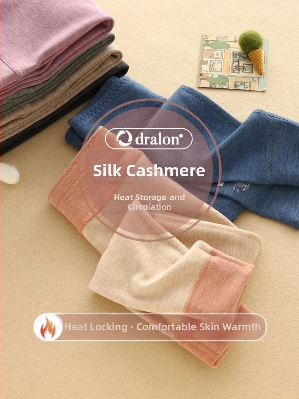 Bērnu augstas jostas siltas bikses, universālas, viskozes-silke-kašmīra maisījums, rudens-ziemas, piemērots bērniem no 8 gadiem