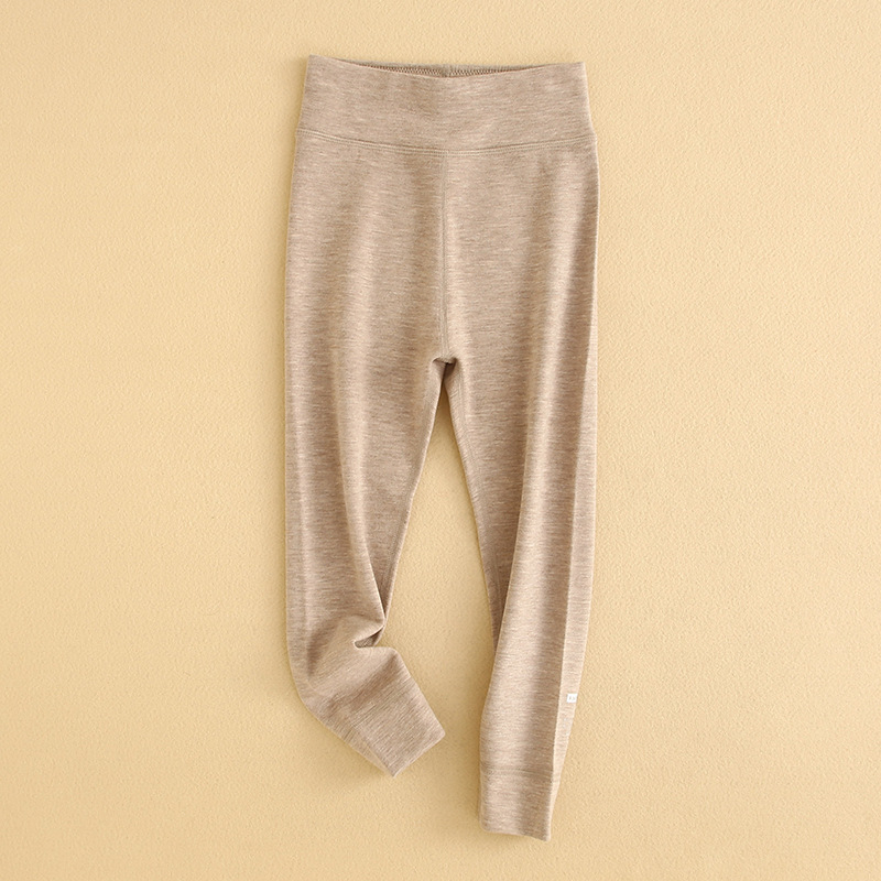 Gyerekeknek készült magas derekú meleg nadrág, uniszex, viszkóz-selyem-kasmír keverék, őszi-téli időszak, 8 évesnél idősebbeknek