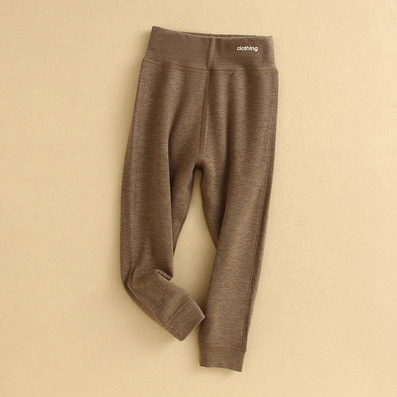 Gyerekeknek készült magas derekú meleg nadrág, uniszex, viszkóz-selyem-kasmír keverék, őszi-téli időszak, 8 évesnél idősebbeknek